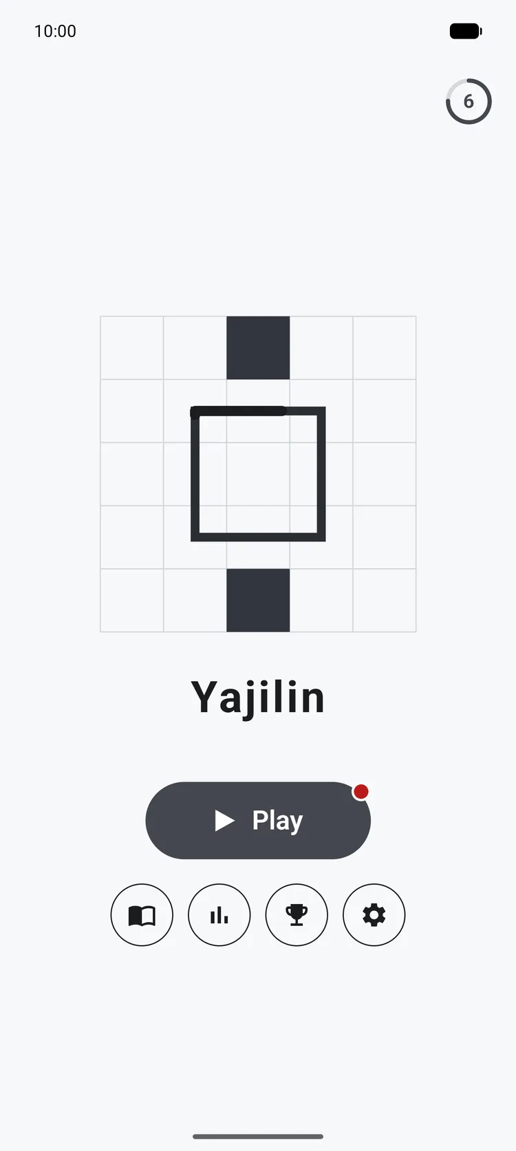 Yajilin - Home screen