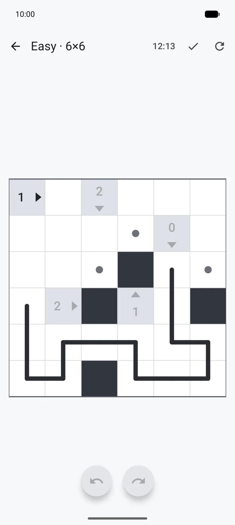 Yajilin - Solving a puzzle